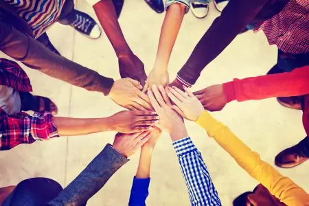 Hands in collaboration team image (1)