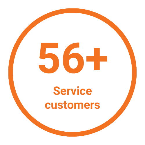 56+ service customers